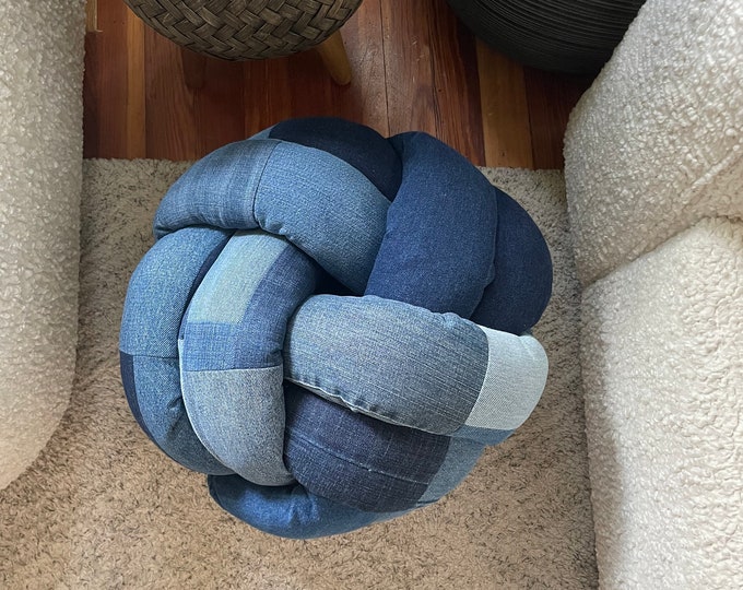 Denim Knot Pillow