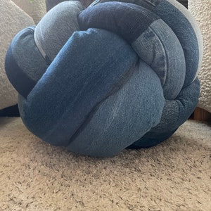 Denim Knot Pillow image 2