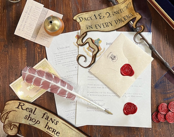 Acceptance Letter School of Witchcraft and Wizardry, Personalized- Wax seal with Crest
