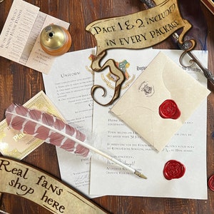 Acceptance Letter School of Witchcraft and Wizardry, Personalized Wax seal with Crest Typed image 1