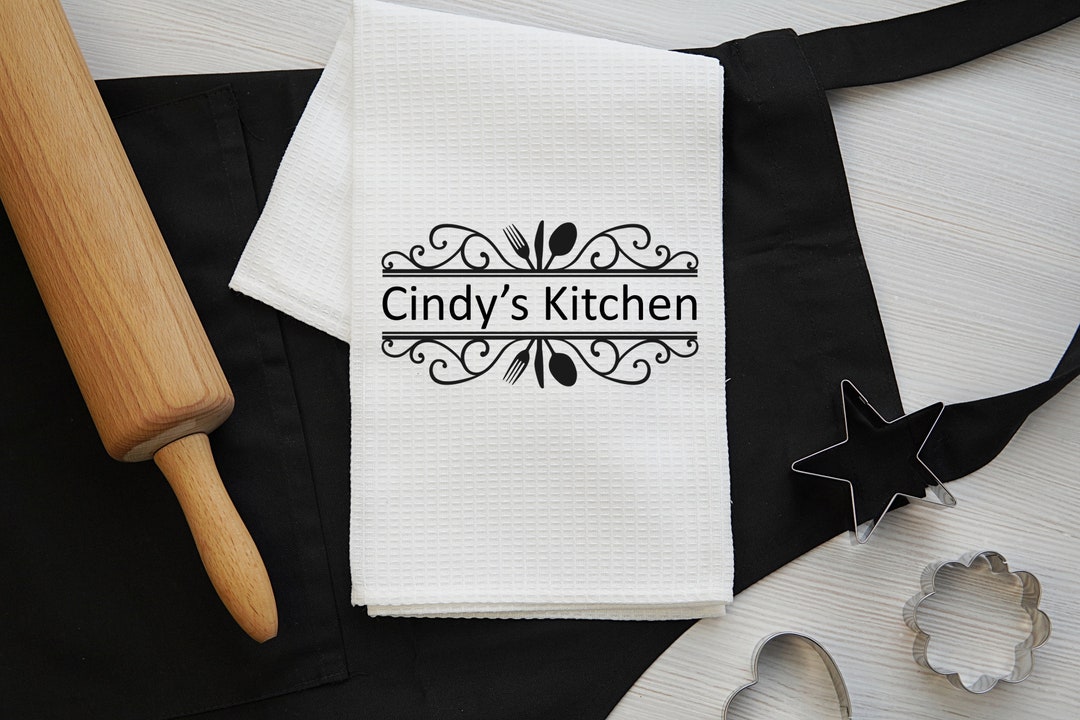 Personalized Name Kitchen Towel tea Towel Dish Towel Custom Kitchen