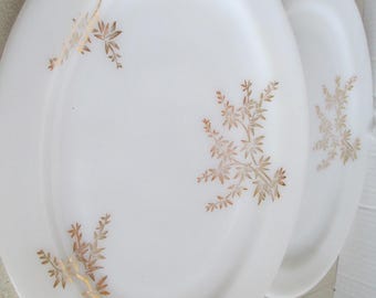 Federal Glass "Golden Glory" 7 Plates