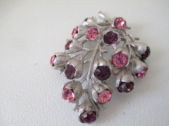 Sarah Conventry Multi Colored Rhinestone Brooch - image 2