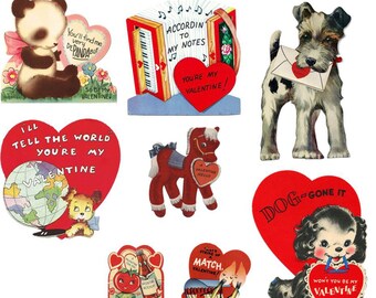 vintage valentine designs for your junk journals or scrapbooking projects, digital download, printable, journaling, crafts, mixed media