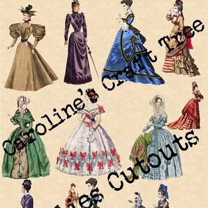 vintage ladies fashion plate digital junk journal kit, journaling set, instant download, ephemera, scrapbooking, printable, embellishment,