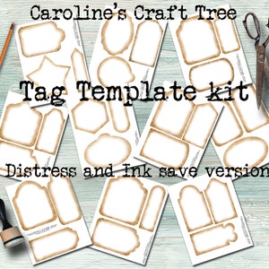 junk journal tag vorlage digital kit download, journaling, scrapbooking, papier basteln, zubehör, druckbares journal kit, ink Saver