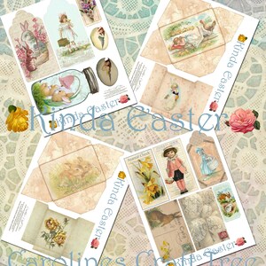 Easter digital junk journal kit, instant download, ephemera, junk journal, scrapbooking, printable, embellishment, journaling, mixed media