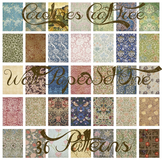 vintage wall paper junk journal digital kit set 1, scrapbooking, paper crafting, collage sheets, mixed media, digital page, journaling cards
