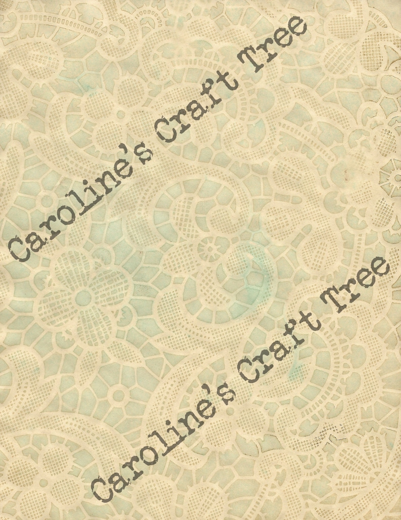 Tea dyed colored doily paper junk journal digital kit paper | Etsy