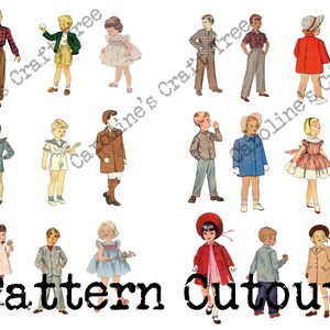 vintage faux pattern cutouts for junk journals, instant download, ephemera, journaling, scrapbooking, printable, embellishment, crafts,