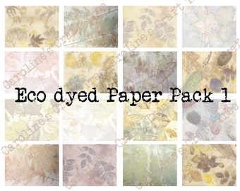 eco dyed paper junk journal digital kit