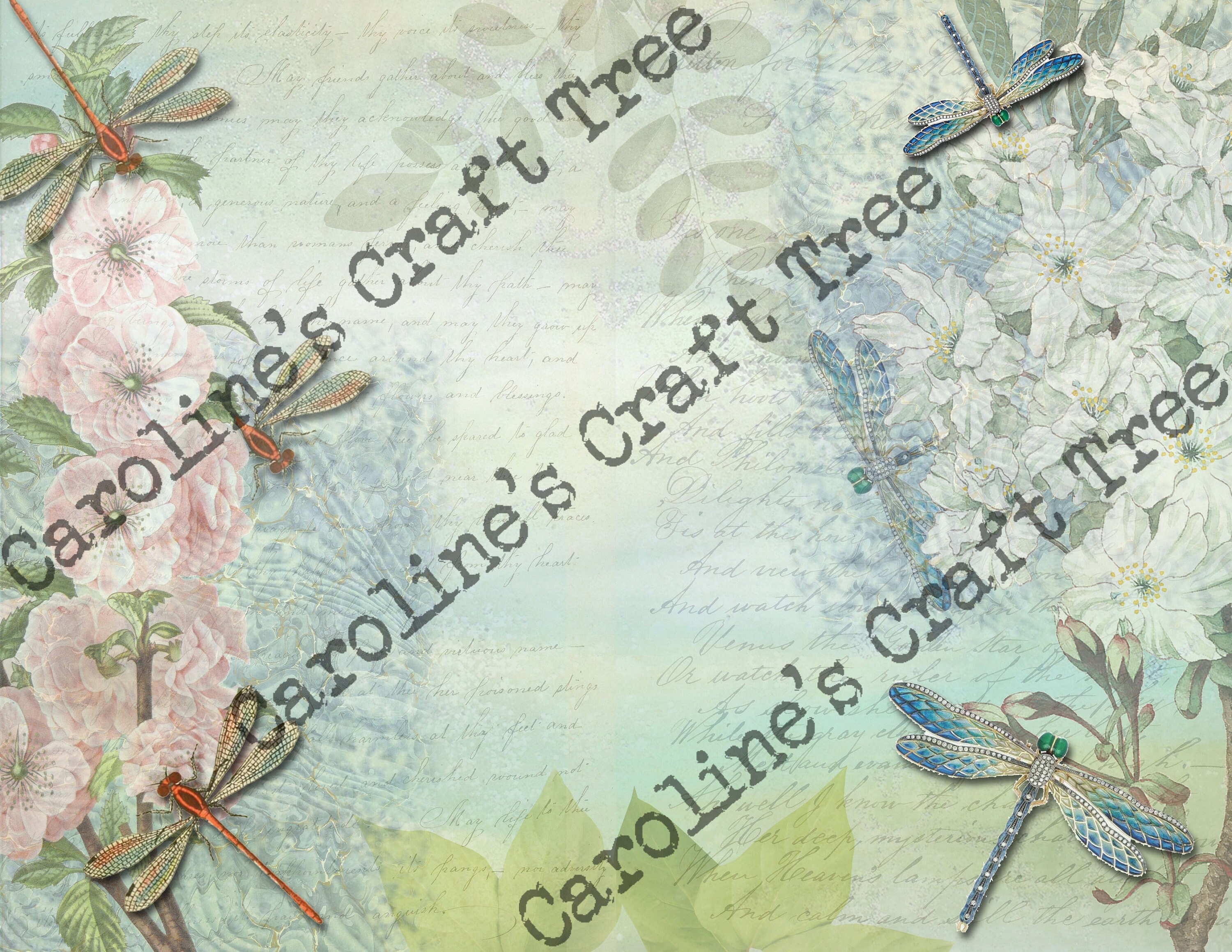 Dragonfly Digital Junk Journal Printable Kit, Journaling Set, Instant ...
