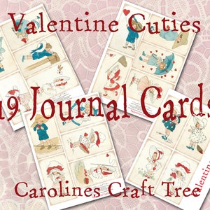 vintage valentine designs digital junk journal card kit, printable, journaling, crafts, mixed media, journaling, paper crafts, scrapbooking