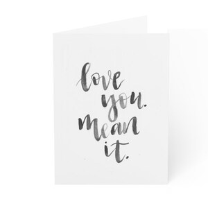 Carte de correspondance pour une personne Je t'aime, je le pense vraiment