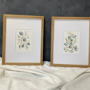 The Blues, watercolor floral print image 5