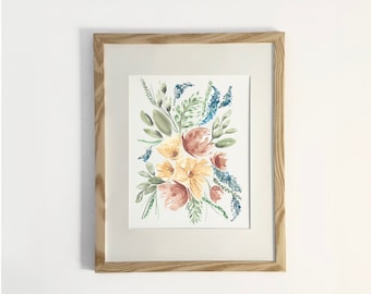 Wildflowers Watercolor Print