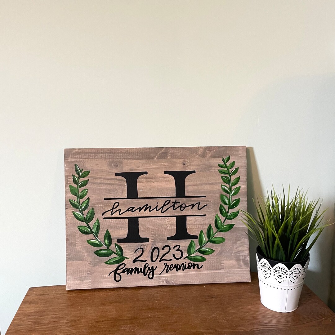 Custom Family Name Wood Sign - Etsy