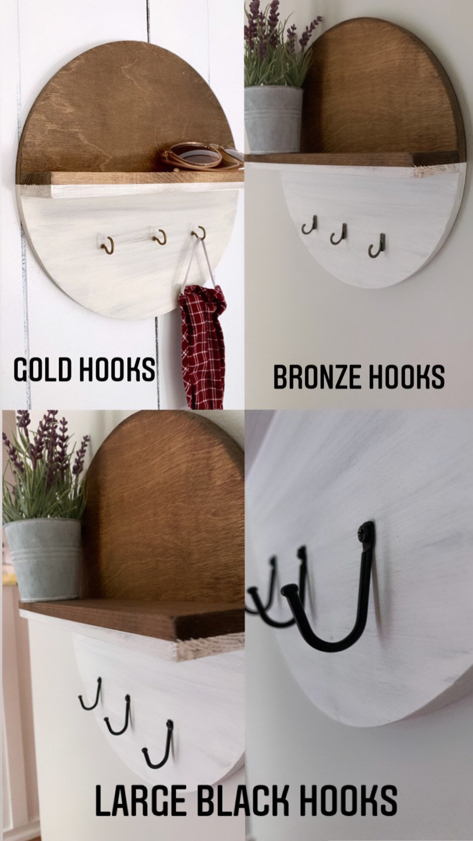 Key Hooks & Shelf Key Holder Key Organizer Entryway Shelf Etsy