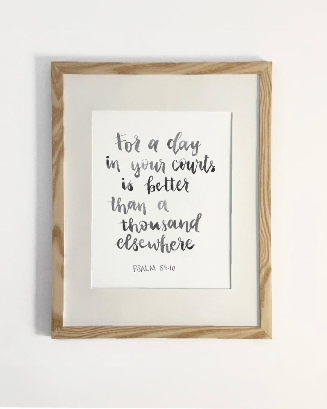 Psalm 84:10 Watercolor Lettering, Bible Verse Lettering - Etsy