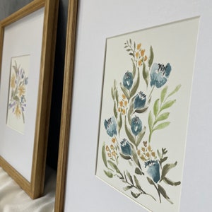 The Blues, watercolor floral print image 3