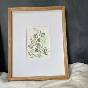 The Blues, watercolor floral print image 2