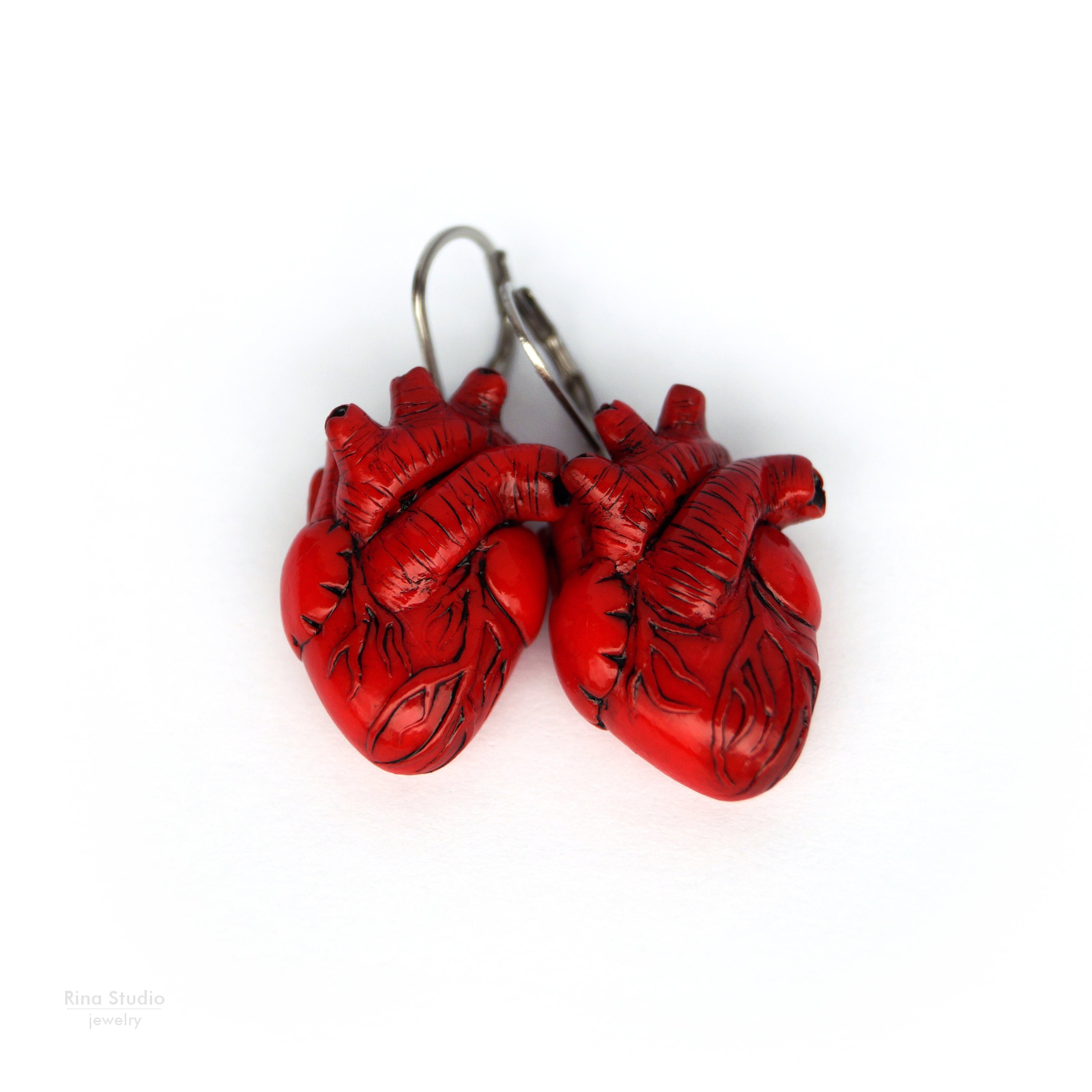 Anatomical Heart Earrings Halloween Gift Idea for Medical Student