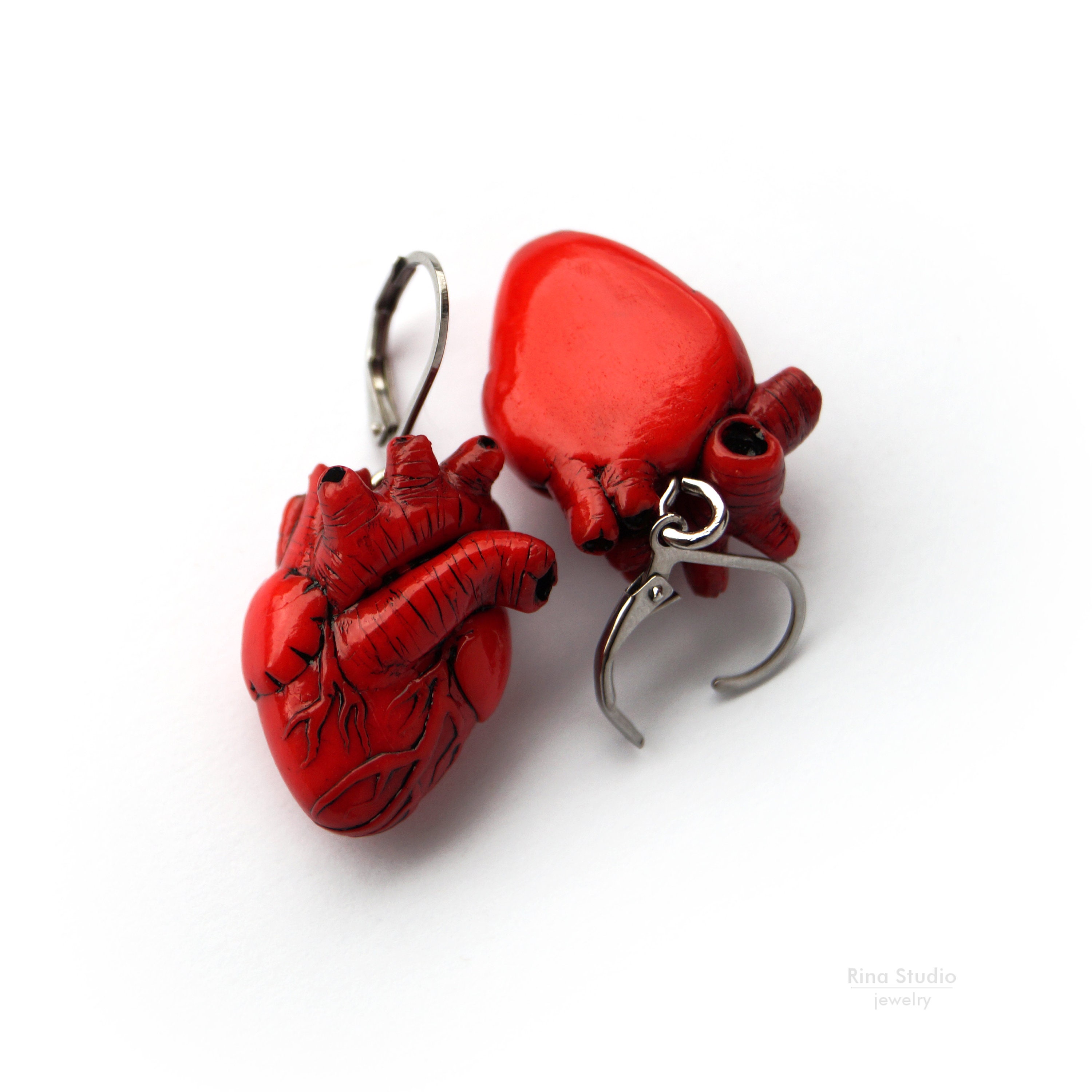 Anatomical Heart Earrings Halloween Gift Idea for Medical Student
