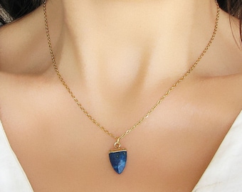 Lapis Lazuli Necklace, Lapis Jewelry, Gemstone Pendant Necklace