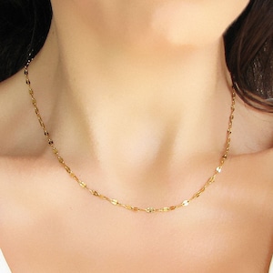 18k Gold Filled Necklace, Dainty Chain Necklace, Minimalist Necklace
