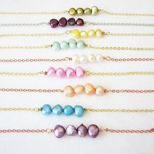 Freshwater Pearl Necklace, June Birthstone Necklace, Bridesmaid Jewelry, Gift For Her