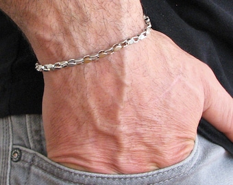 Armband för män, Silverkedja herrarmband