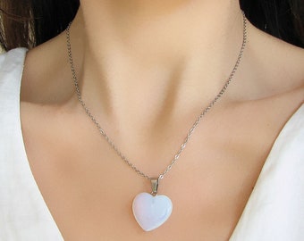Maansteenketting, hartsieraden, hangerketting