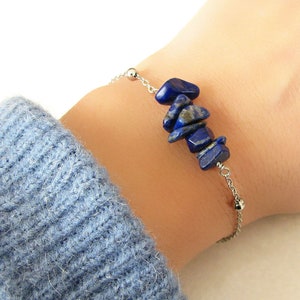 Lapis Lazuli Bracelet, Gemstone Bracelet, Lapis Bracelet, Crystal Beaded Bracelet, September Birthstone Bracelet