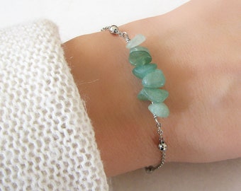 Green Aventurine Bracelet, Gemstone Crystal, Bracelets for Women