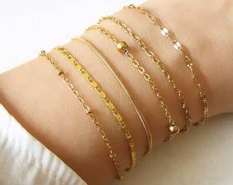 Gouden kettingarmband voor vrouwen, gouden armband, minimalistische armband