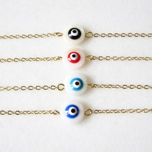 Gold Evil Eye Necklace, Evil Eye Jewelry, Protection Necklace, Evil Eye Pendant, Third Eye Necklace, Lucky Necklace
