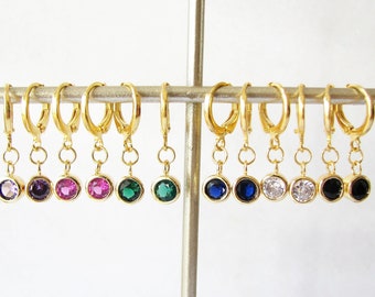 Gold Hoop Earrings, Charm Earrings, Huggies