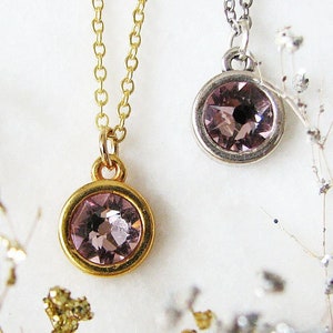 June Birthstone Necklace, Alexandrite Crystal Necklace, Birthstone Jewelry