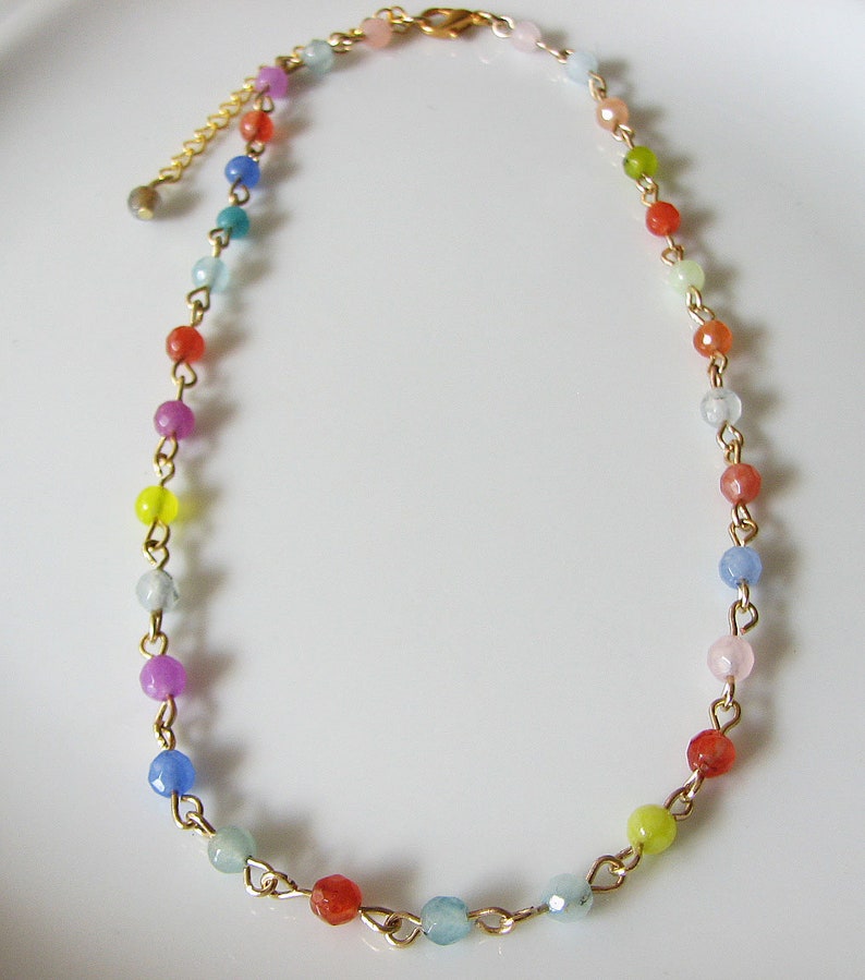 Gemstone Choker Necklace Gemstone Necklace Crystal Choker Etsy