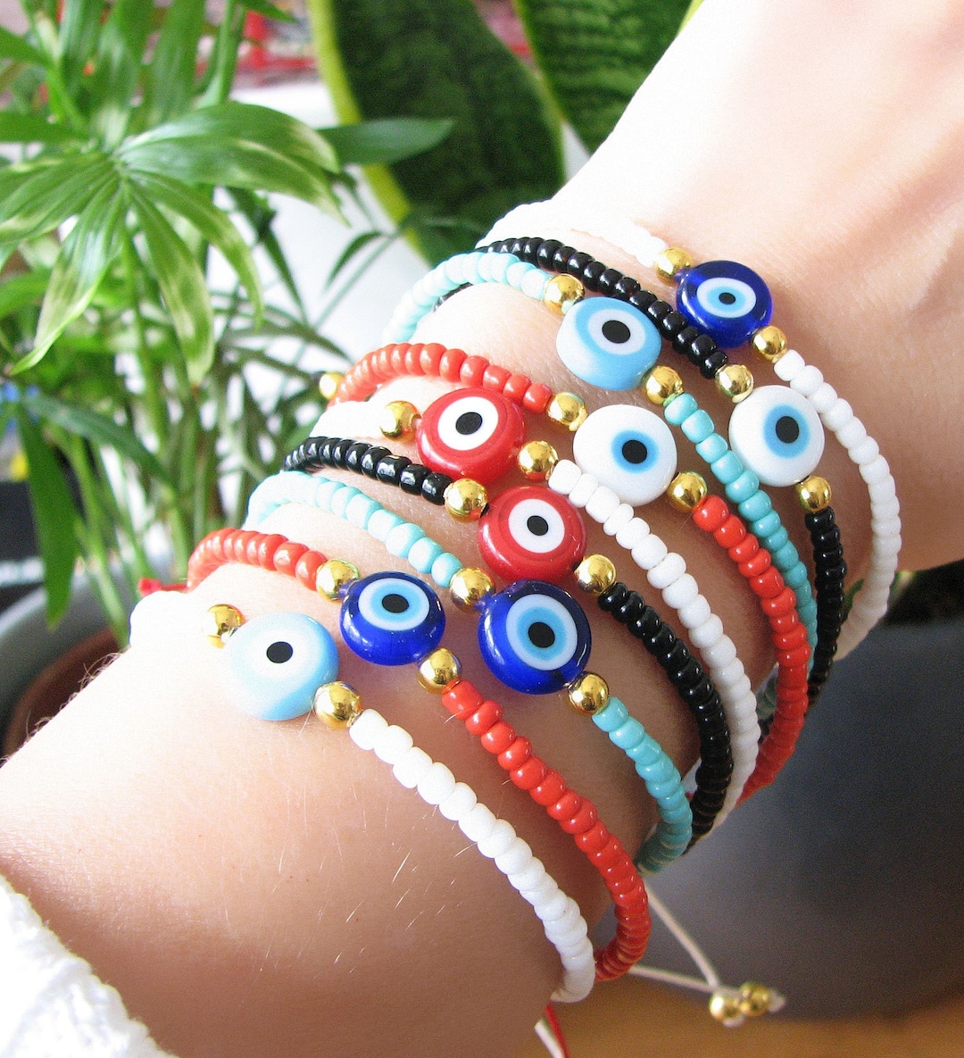 Evil Eye Bracelet Beaded Bracelet Evil Eye Jewelry - Etsy