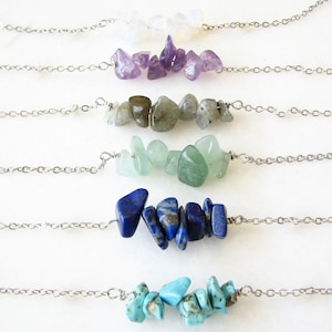 Green Aventurine Necklace, Gemstone Crystal Jewelry, Beaded Choker Necklace