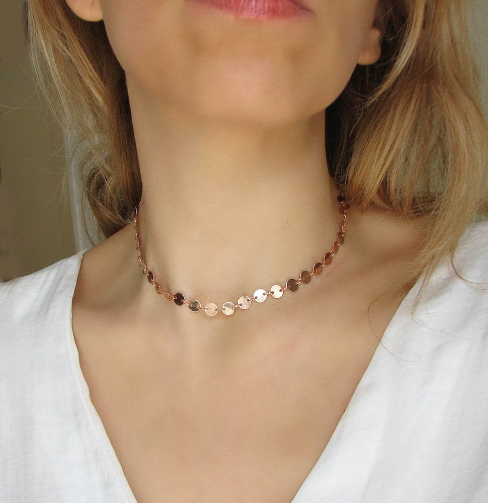 Rose Gold Necklace Rose Gold Choker 