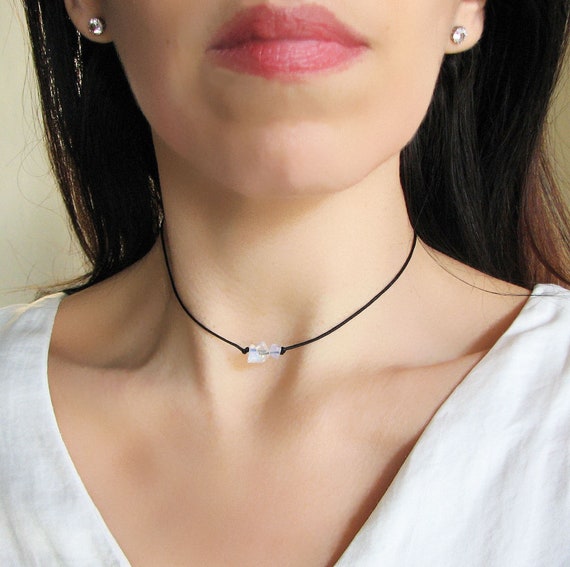 Moonstone on sale choker necklaces