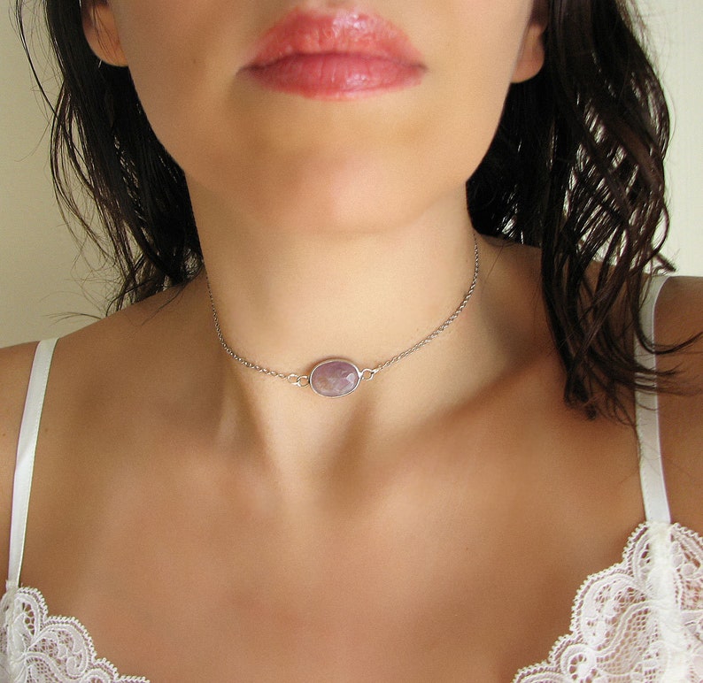 February Birthstone Jewelry Gemstone Necklace Birthstone Necklace Amethyst Necklace