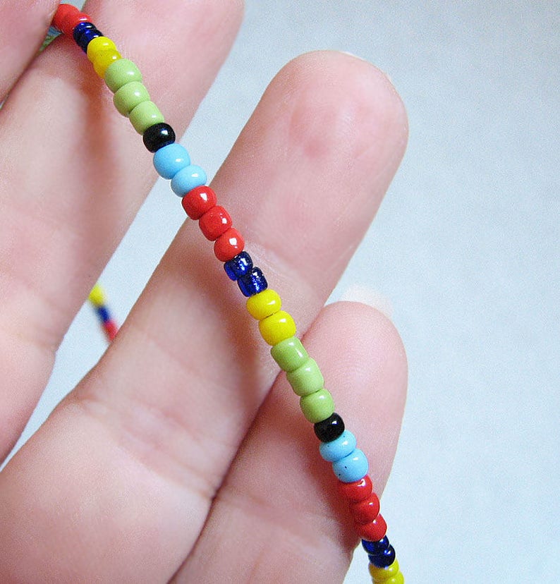 Choker Necklace Beaded Choker Rainbow Choker Gift For Her