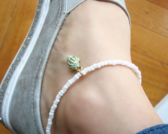 Ankle Bracelet, Beaded  Shell Anklet