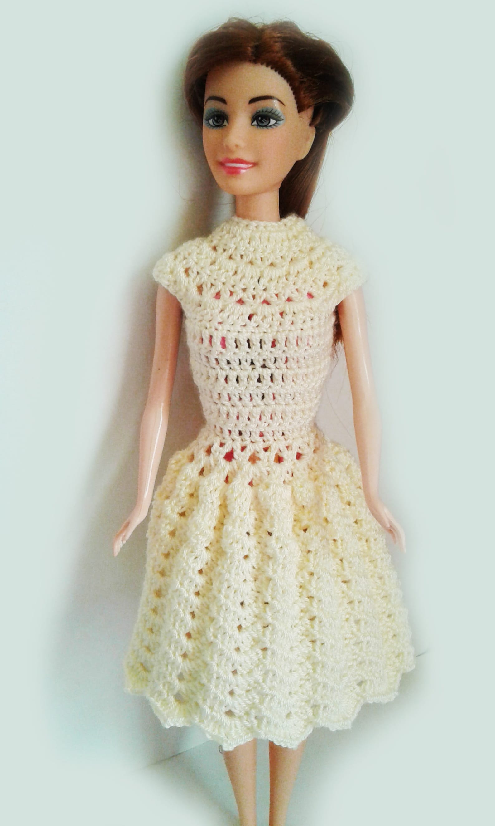 Beautiful knitted dress for Barbie fashion style doll clothes Etsy