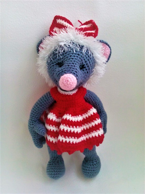 Toy Hedgehog for Children or Home Decor Knitted Doll Ballerina Soft Toy Hedgehog Dancing Doll Hedgehog Handmade Interior Toy