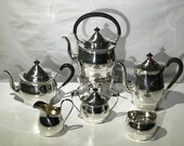 Antique 18th Century Sterling Silver Watson Briggs English Tea Coffee Set