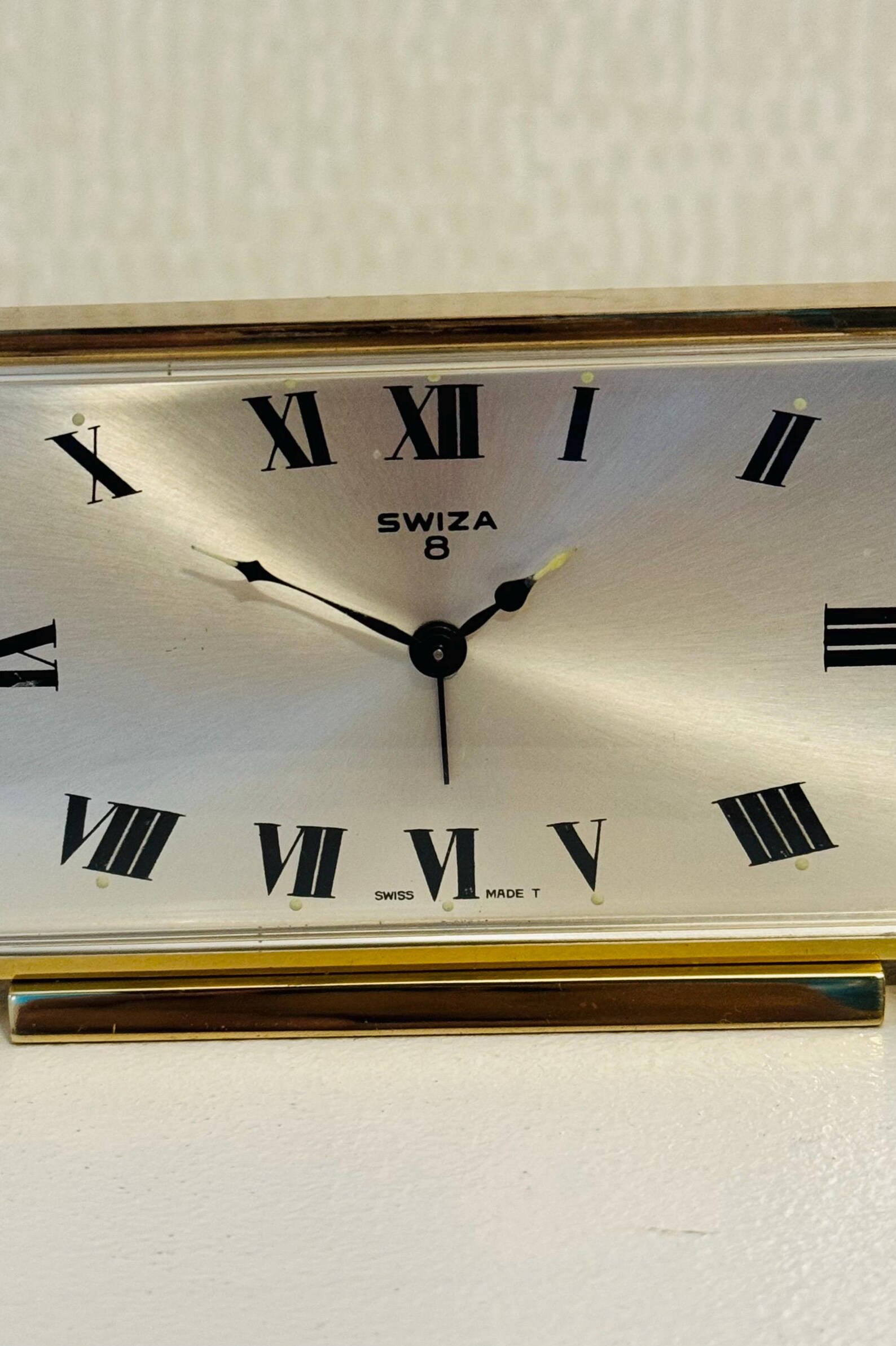 Réveil De Voyage Vintage Swiza – Art Déco, Fabriqué En Suisse, Laiton